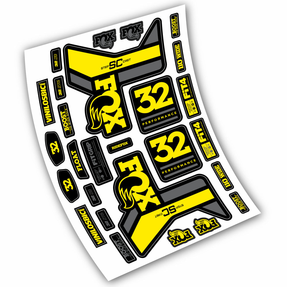 Stickers Fox 32 Performance SC 2019 compatibles Autocollants fourche 29"