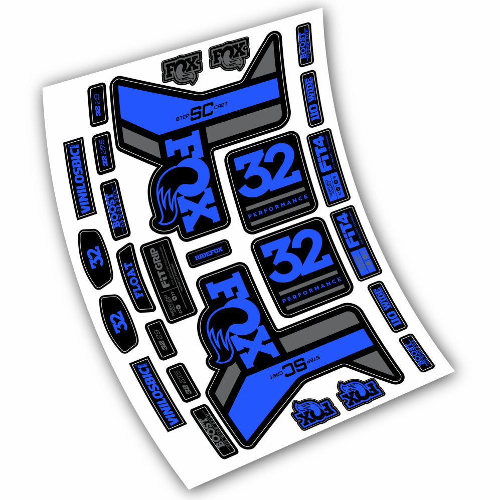 Stickers Fox 32 Performance SC 2019 compatibles Autocollants fourche 29"
