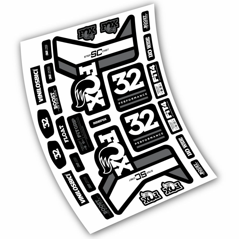 Stickers Fox 32 Performance SC 2019 compatibles Autocollants fourche 29"