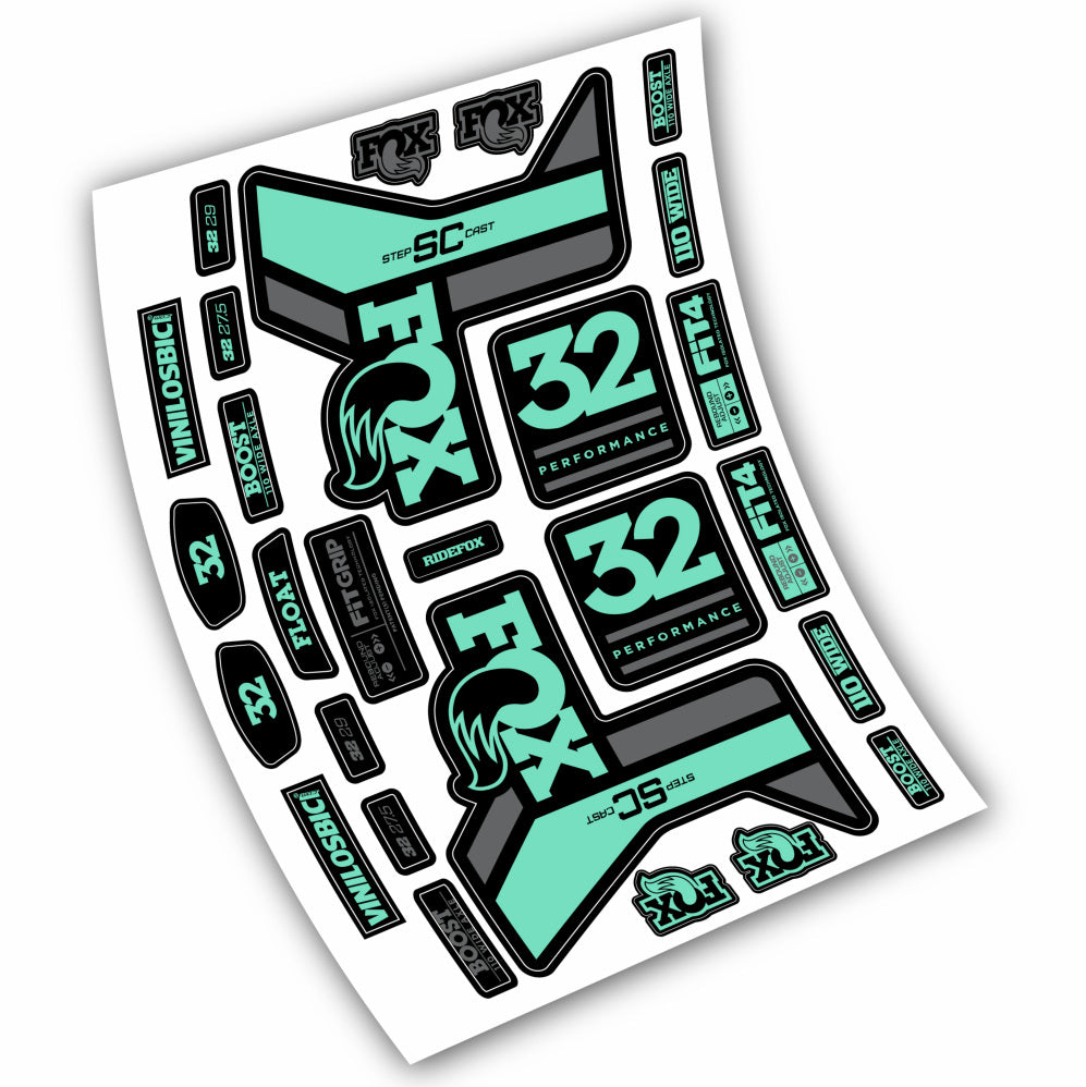 Stickers Fox 32 Performance SC 2019 compatibles Autocollants fourche 29"