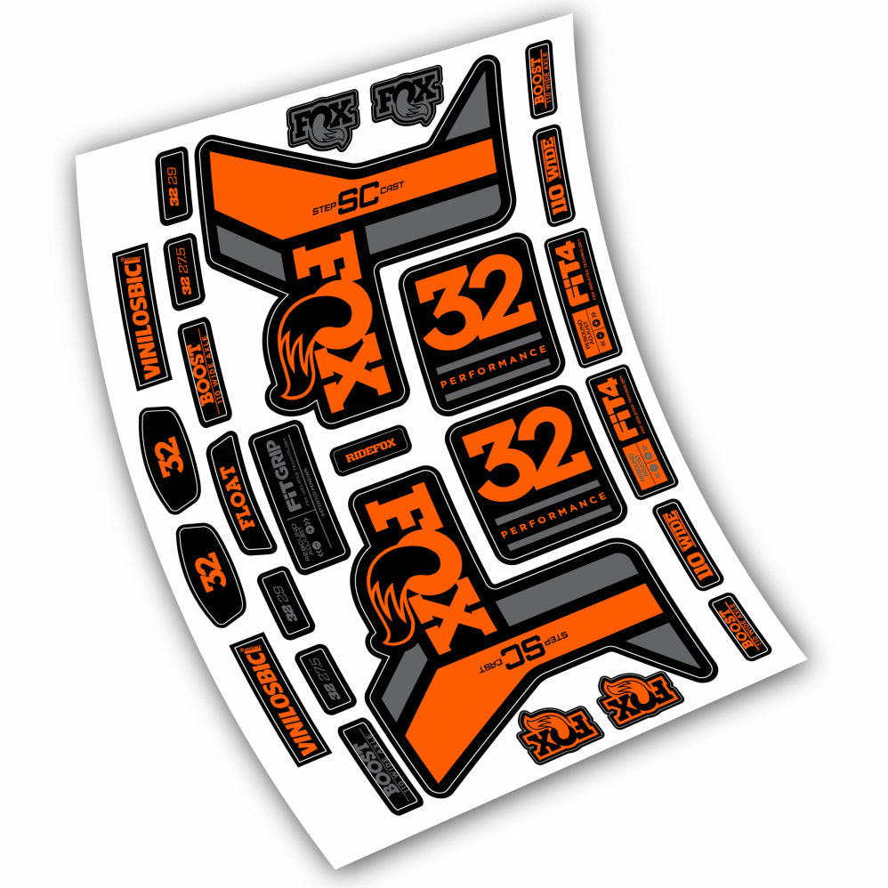 Stickers Fox 32 Performance SC 2019 compatibles Autocollants fourche 29"