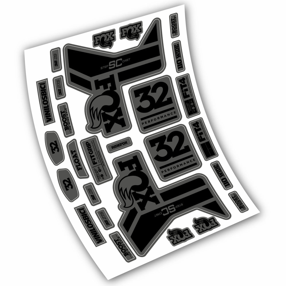 Stickers Fox 32 Performance SC 2019 compatibles Autocollants fourche 29"