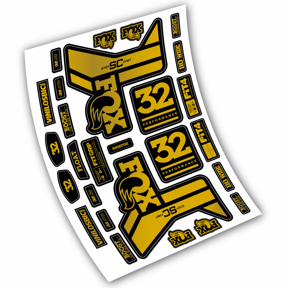 Stickers Fox 32 Performance SC 2019 compatibles Autocollants fourche 29"