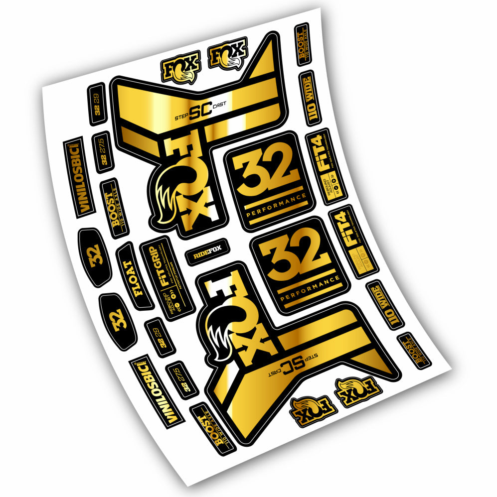 Stickers Fox 32 Performance SC 2019 compatibles Autocollants fourche 29"