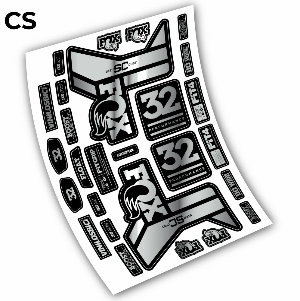 Stickers Fox 32 Performance SC 2019 compatibles Autocollants fourche 29"