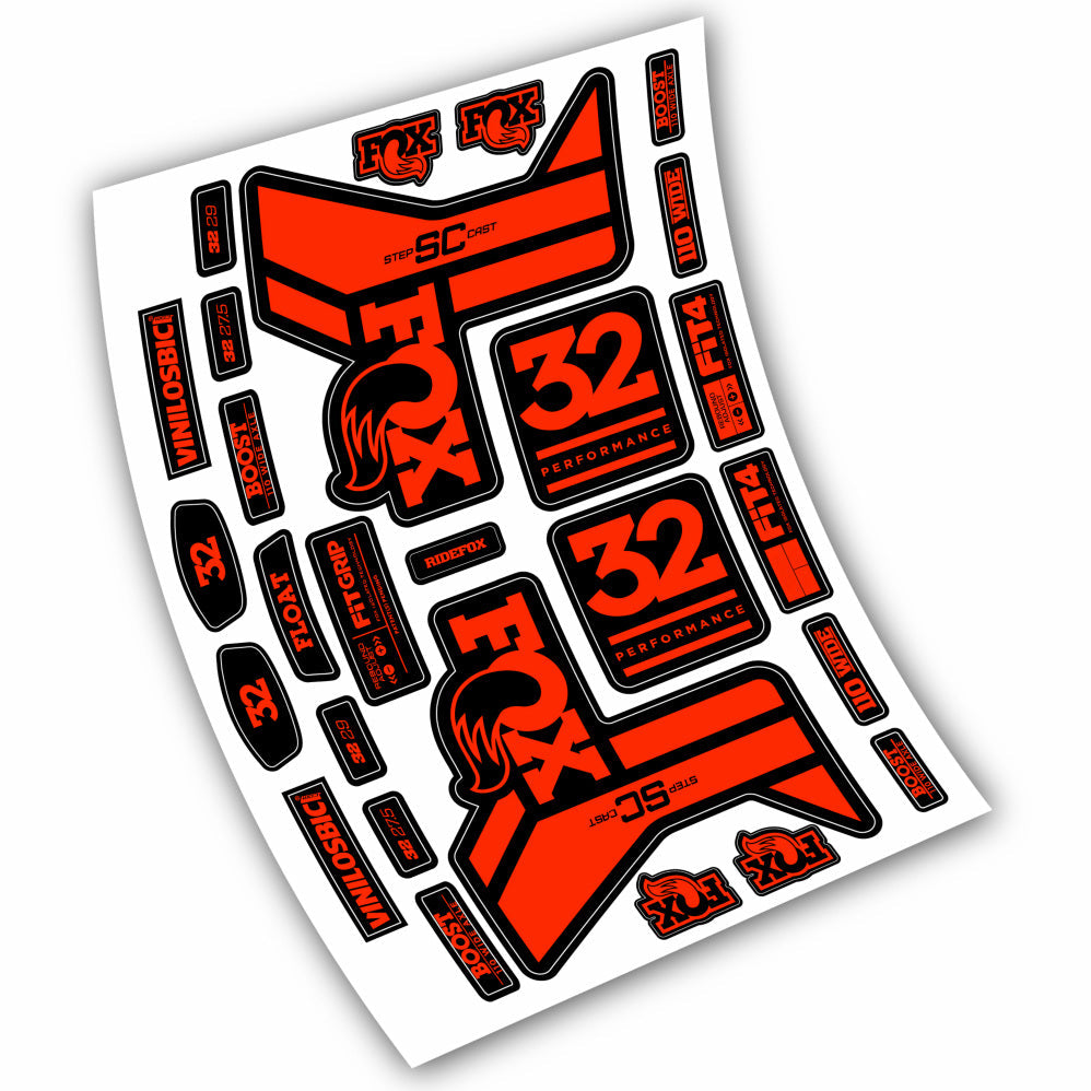 Stickers Fox 32 Performance SC 2019 compatibles Autocollants fourche 29"