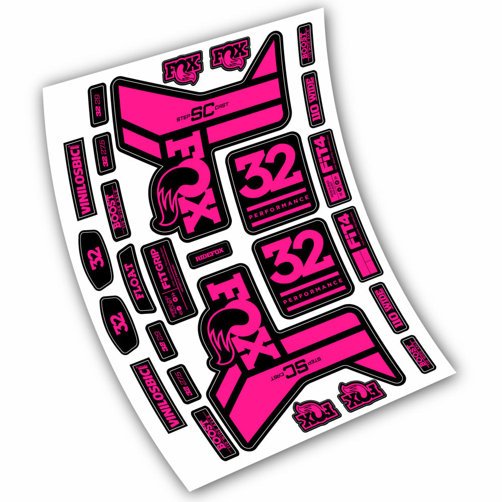 Stickers Fox 32 Performance SC 2019 compatibles Autocollants fourche 29"