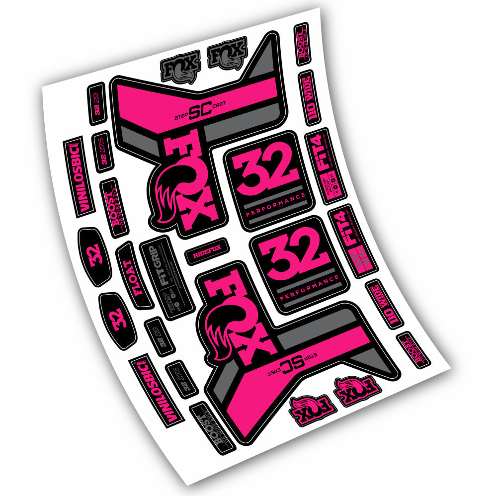 Stickers Fox 32 Performance SC 2019 compatibles Autocollants fourche 29"