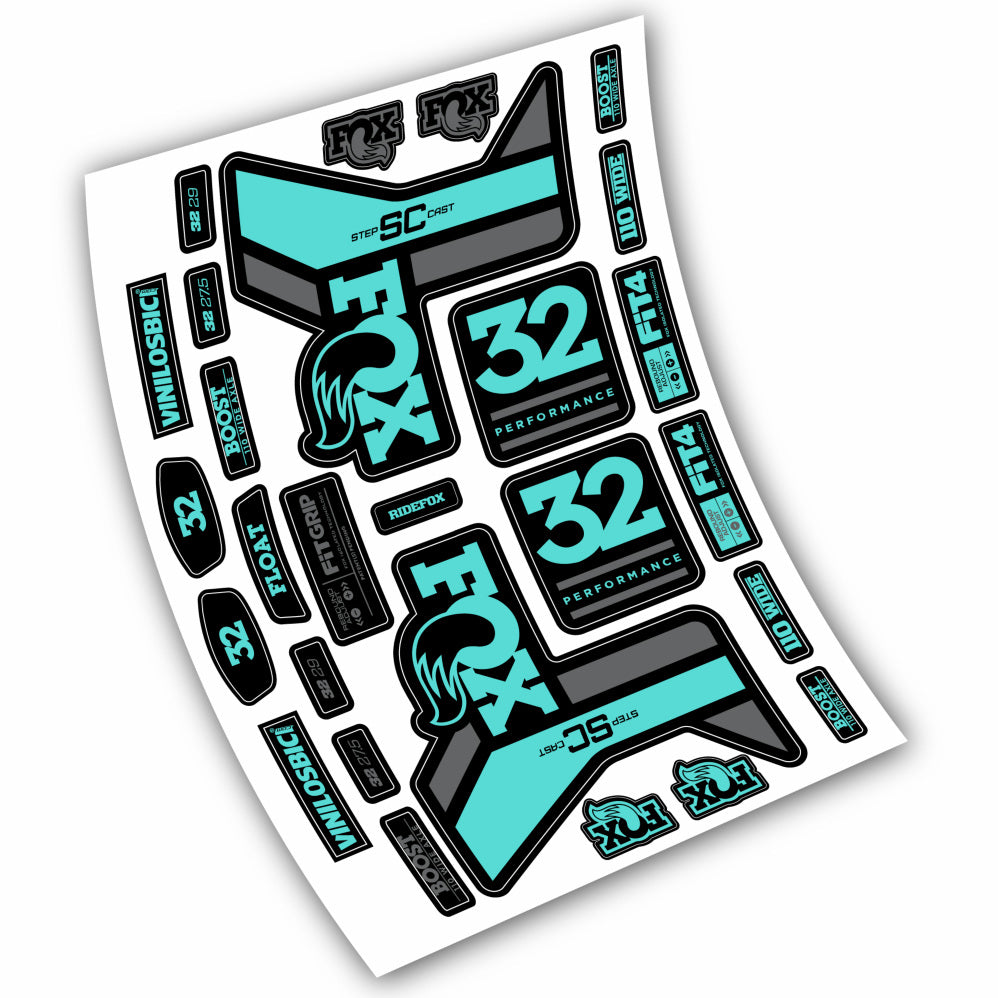Stickers Fox 32 Performance SC 2019 compatibles Autocollants fourche 29"