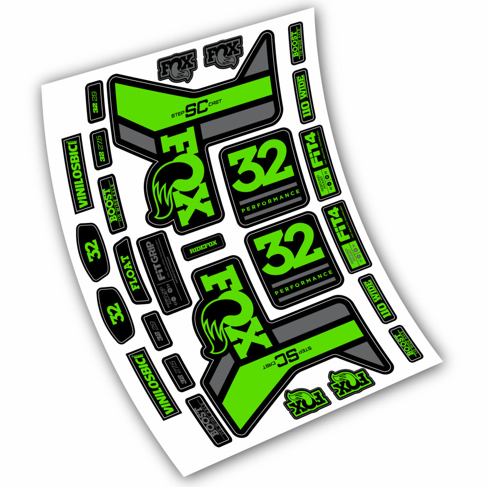 Stickers Fox 32 Performance SC 2019 compatibles Autocollants fourche 29"