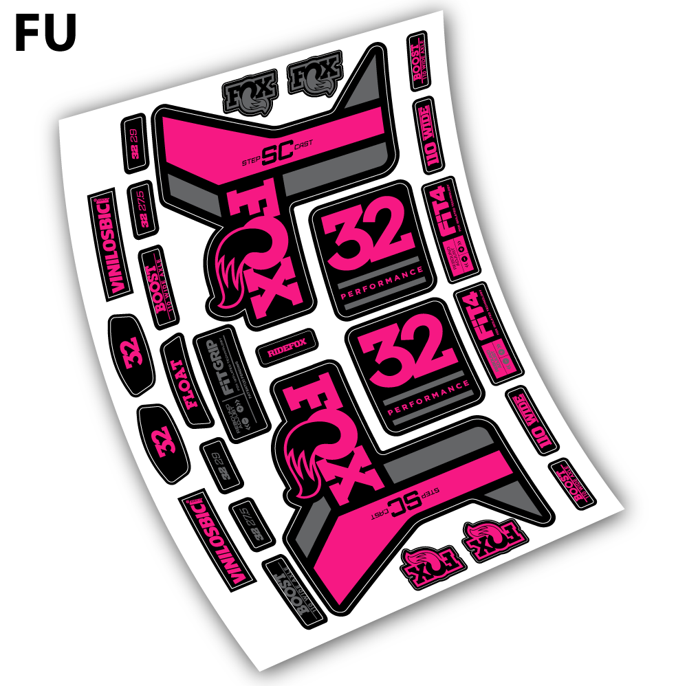 Stickers Fox 32 Performance SC 2019 compatibles Autocollants fourche