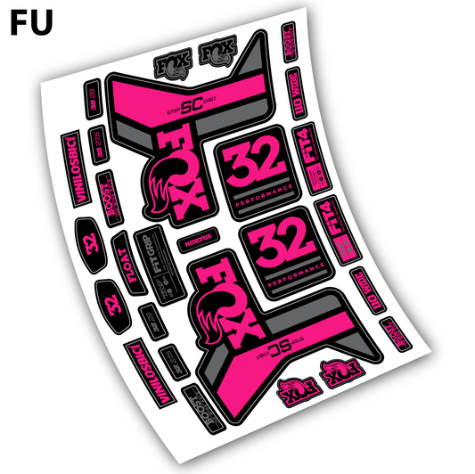 Stickers Fox 32 Performance SC 2019 compatibles Autocollants fourche