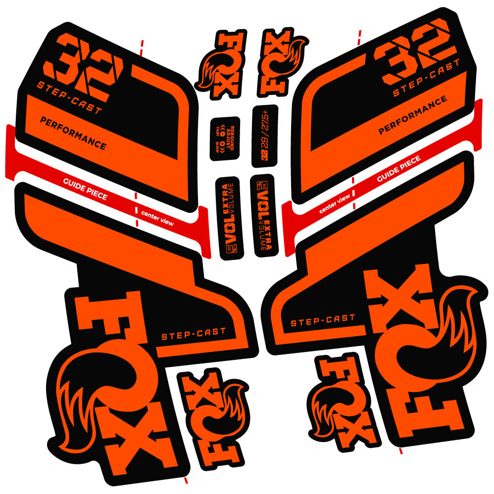 Stickers Fox 32 Step Cast Performance 2022 compatibles Autocollants fourche