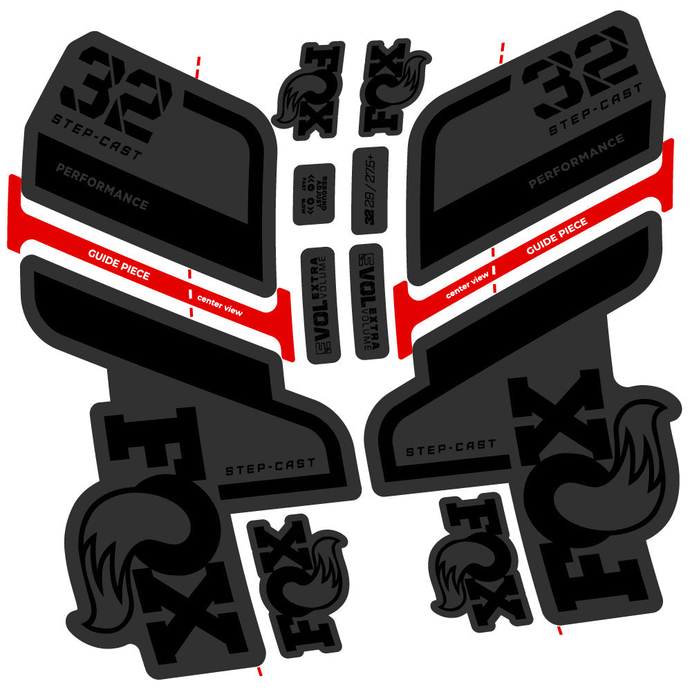 Stickers Fox 32 Step Cast Performance 2022 compatibles Autocollants fourche