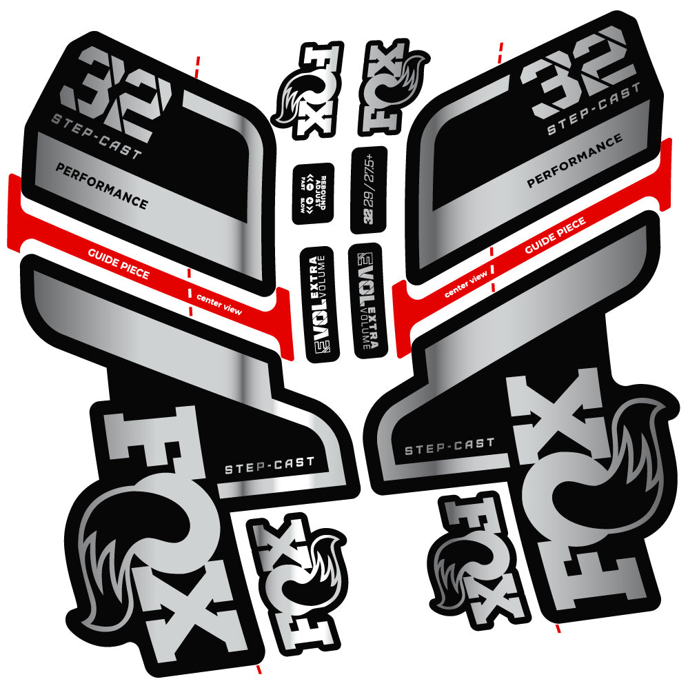 Stickers Fox 32 Step Cast Performance 2022 compatibles Autocollants fourche