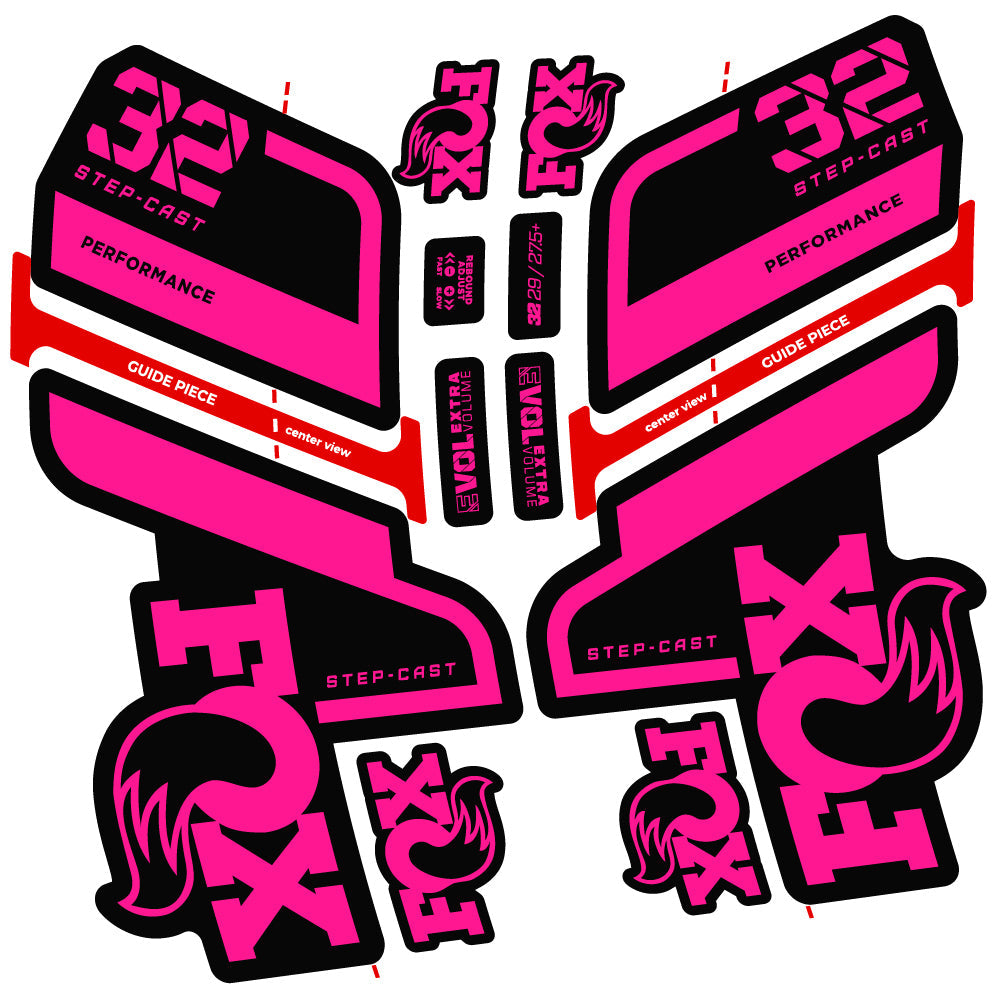 Stickers Fox 32 Step Cast Performance 2022 compatibles Autocollants fourche