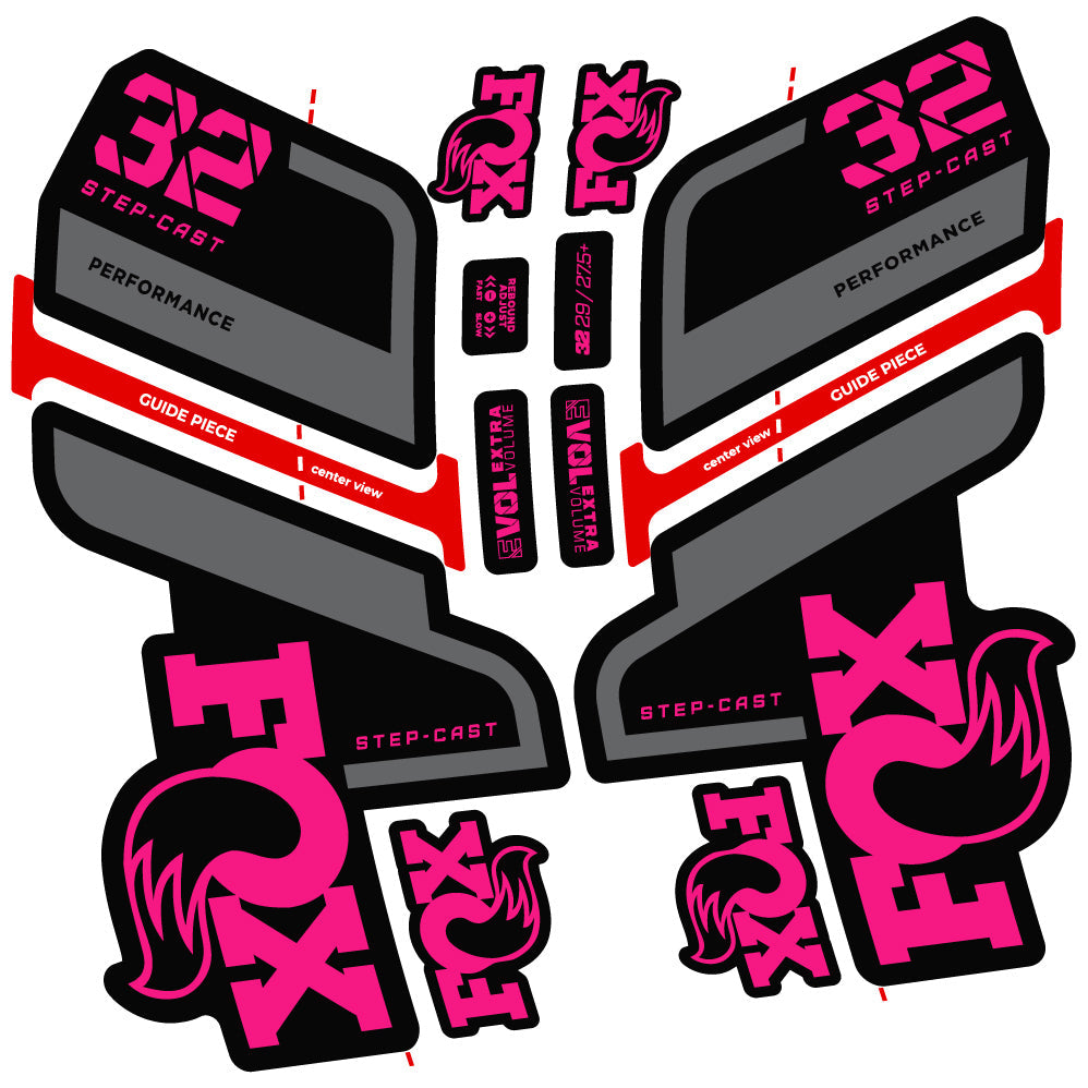 Stickers Fox 32 Step Cast Performance 2022 compatibles Autocollants fourche