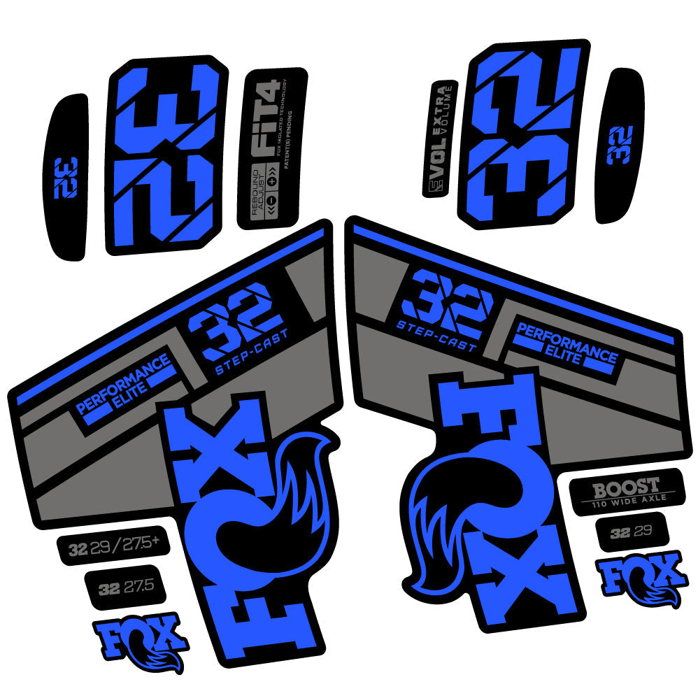 Stickers Fox 32 Performance Elite SC 2021 compatibles Autocollants fourche 29"