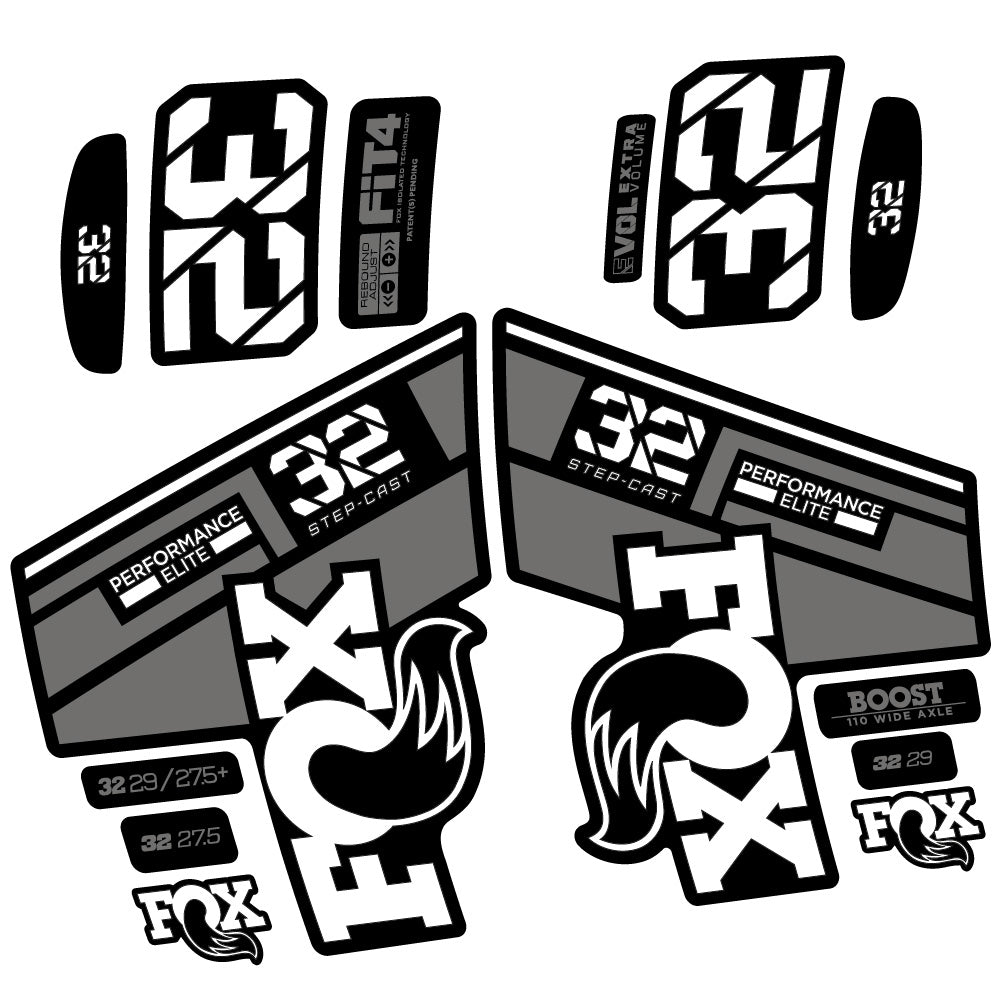 Stickers Fox 32 Performance Elite SC 2021 compatibles Autocollants fourche 29"