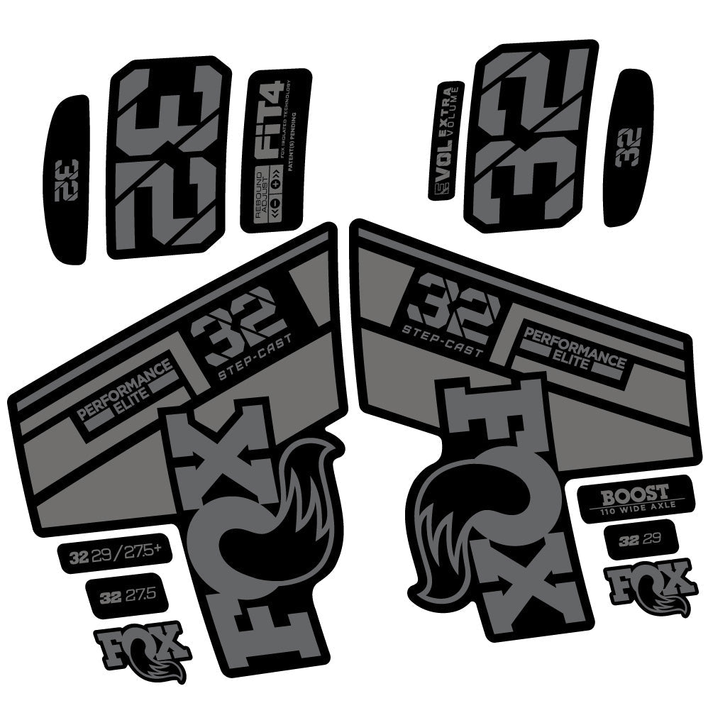 Stickers Fox 32 Performance Elite SC 2021 compatibles Autocollants fourche 29"