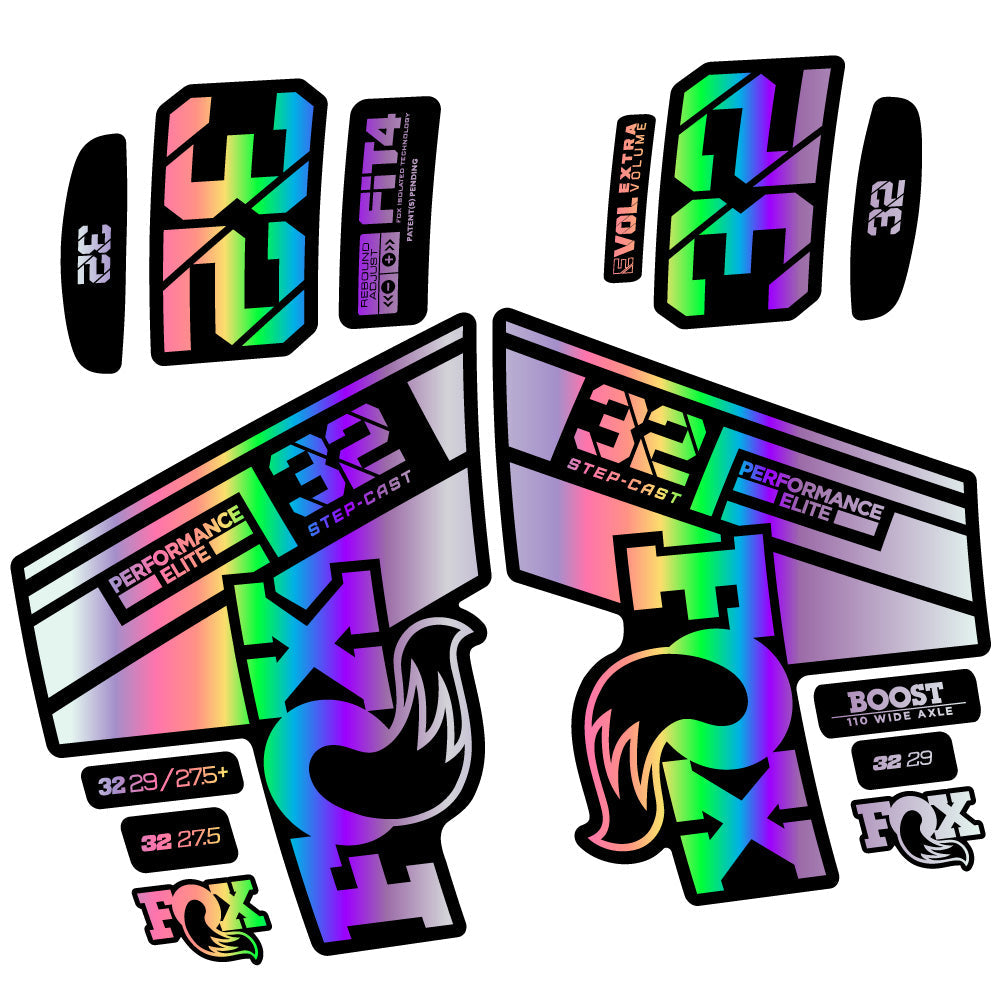 Stickers Fox 32 Performance Elite SC 2021 compatibles Autocollants fourche 29"