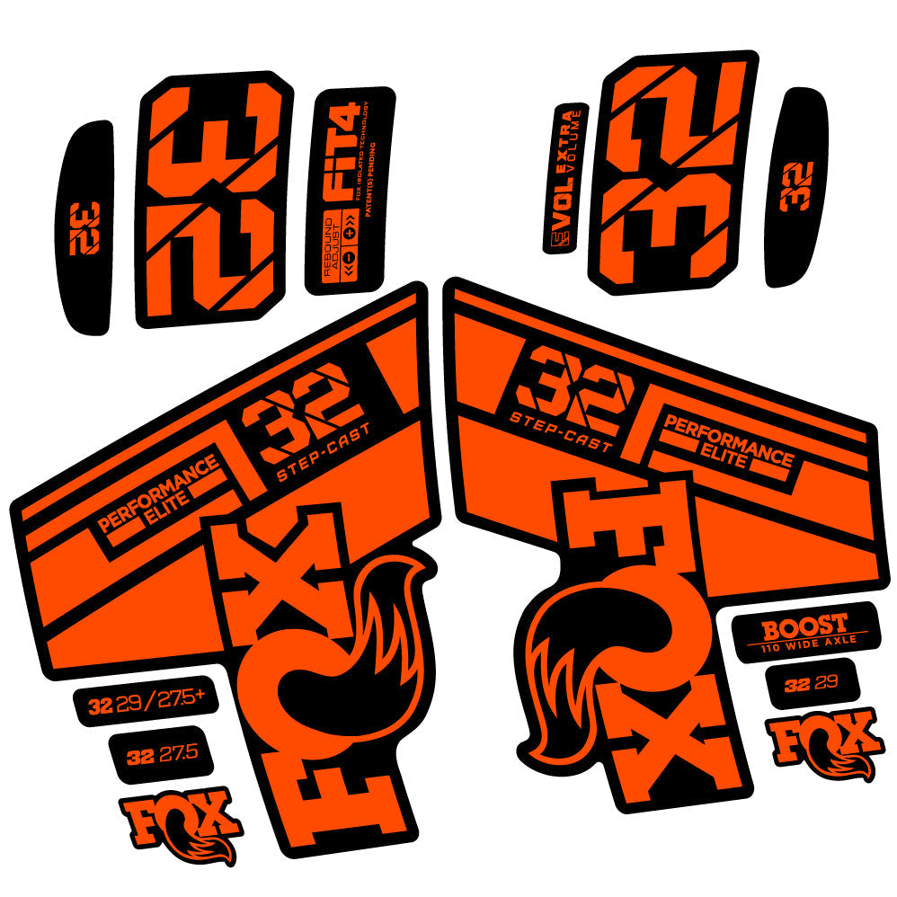 Stickers Fox 32 Performance Elite SC 2021 compatibles Autocollants fourche 29"