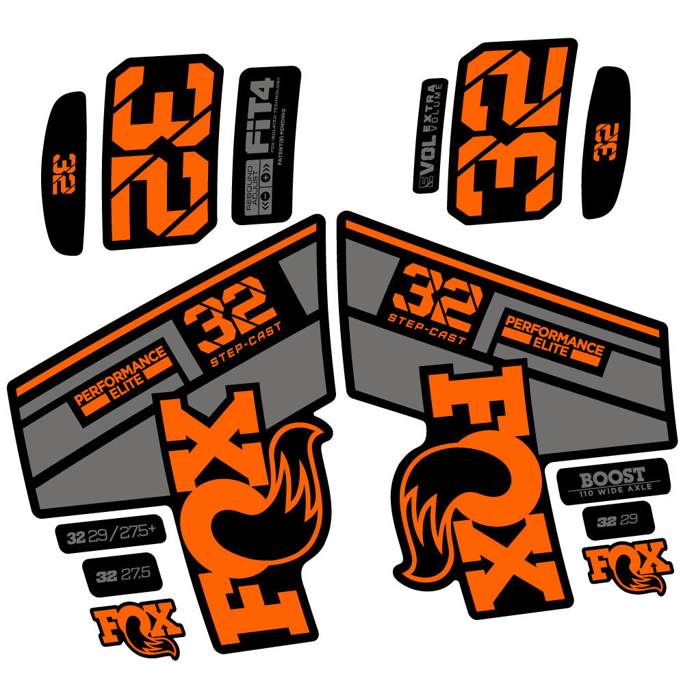 Stickers Fox 32 Performance Elite SC 2021 compatibles Autocollants fourche 29"