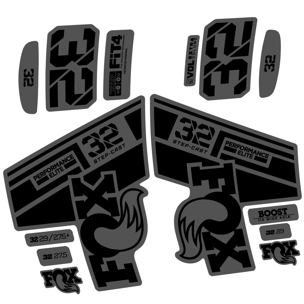 Stickers Fox 32 Performance Elite SC 2021 compatibles Autocollants fourche 29"