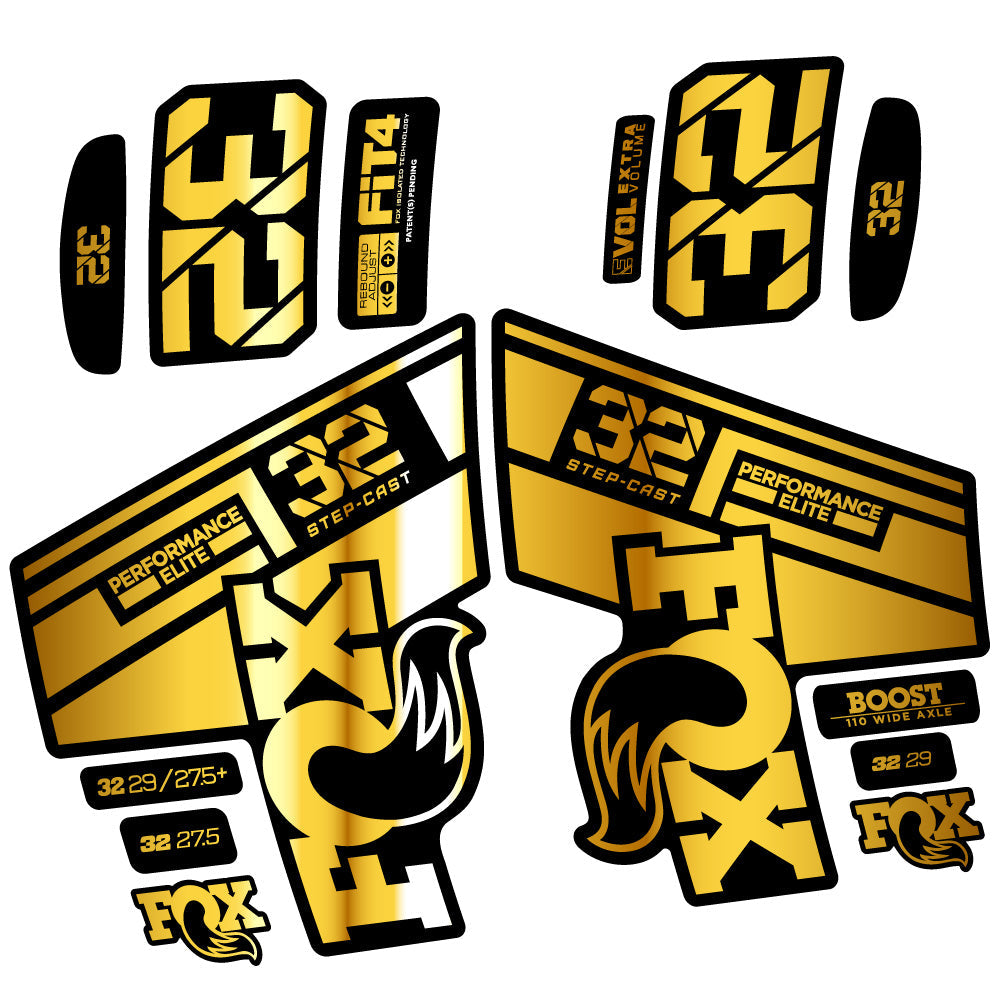 Stickers Fox 32 Performance Elite SC 2021 compatibles Autocollants fourche 29"