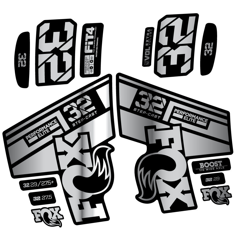 Stickers Fox 32 Performance Elite SC 2021 compatibles Autocollants fourche 29"
