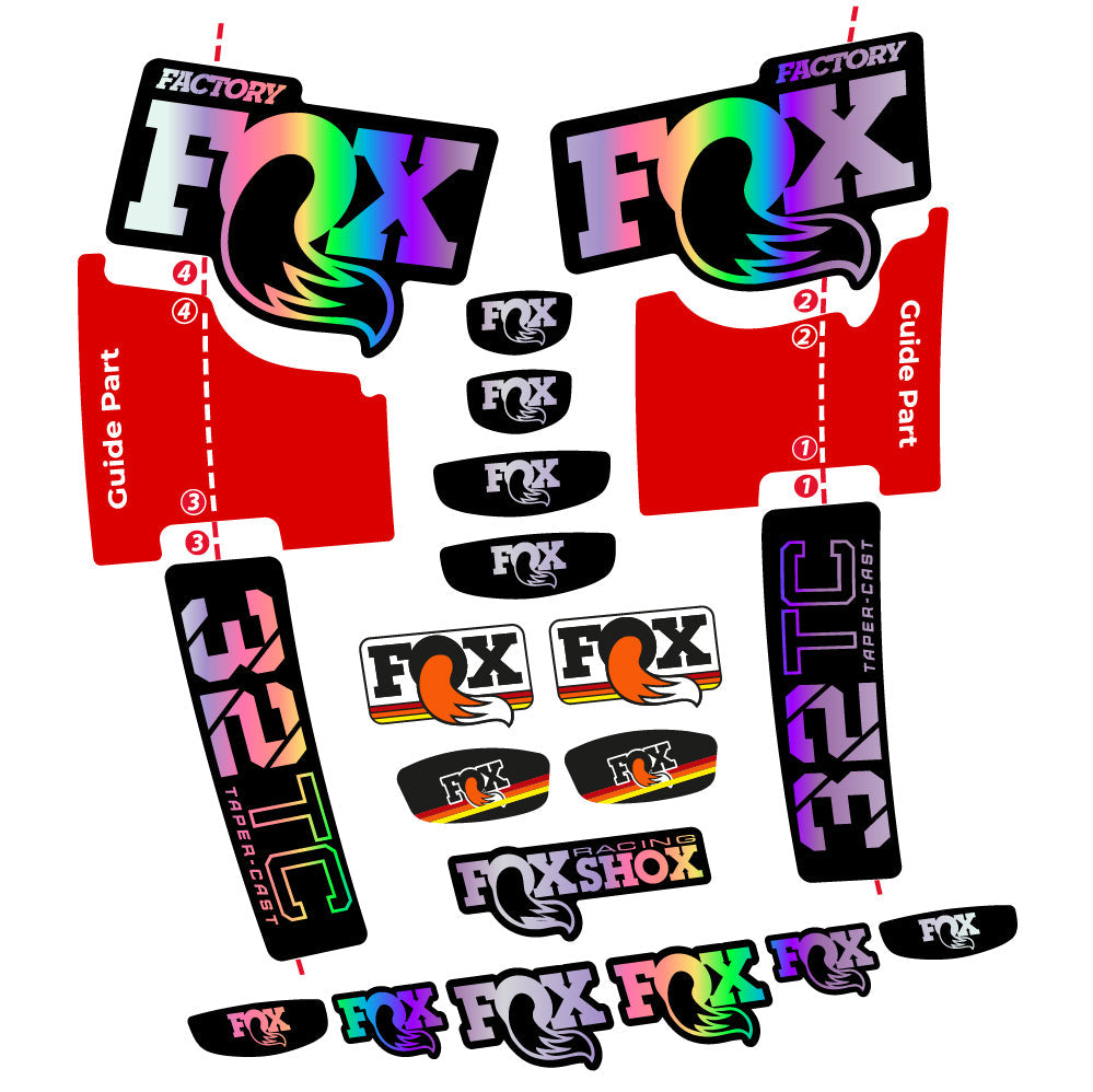 Stickers Fox 32 Taper Cast Factory compatibles Autocollants fourche 29"