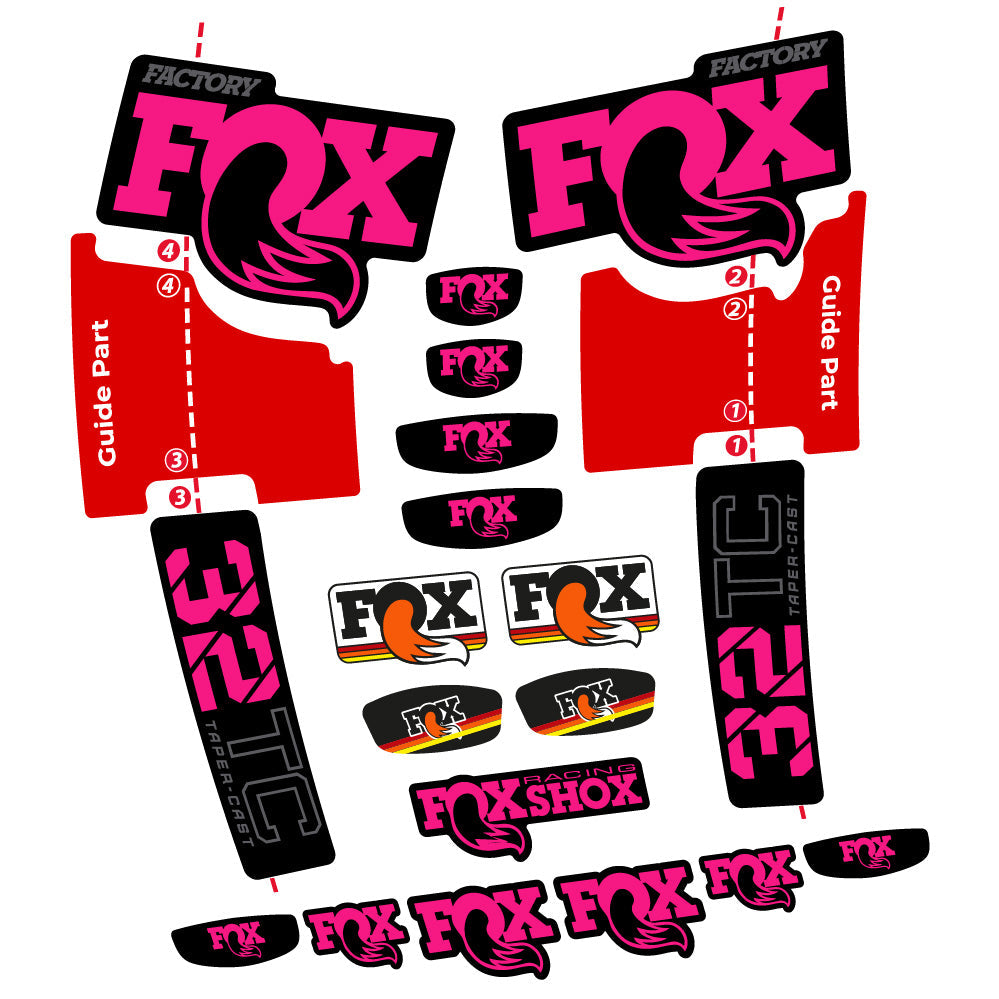 Stickers Fox 32 Taper Cast Factory compatibles Autocollants fourche 29"
