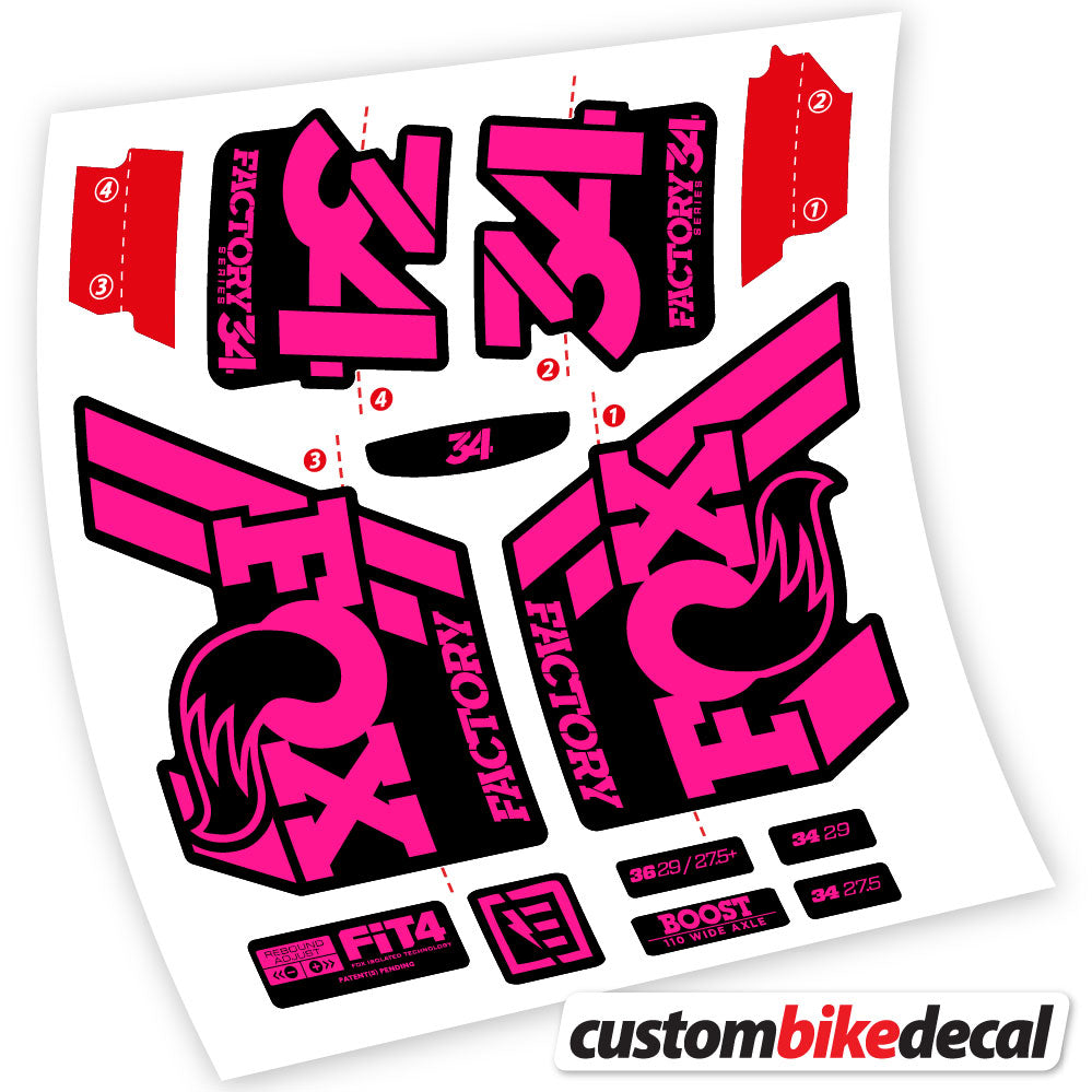 Stickers Vinyl with Fox 34 Performance FLOAT 2018 2020 Custom Stickers Autocollants fourche VTT