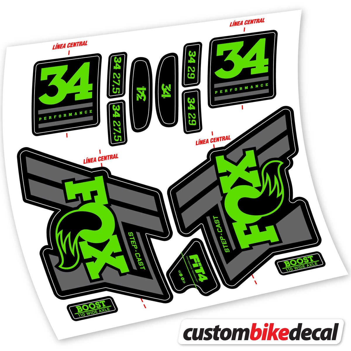 Decal for Fox 34 SC Performance 2019 fork – bike sticker vinyl, view 23