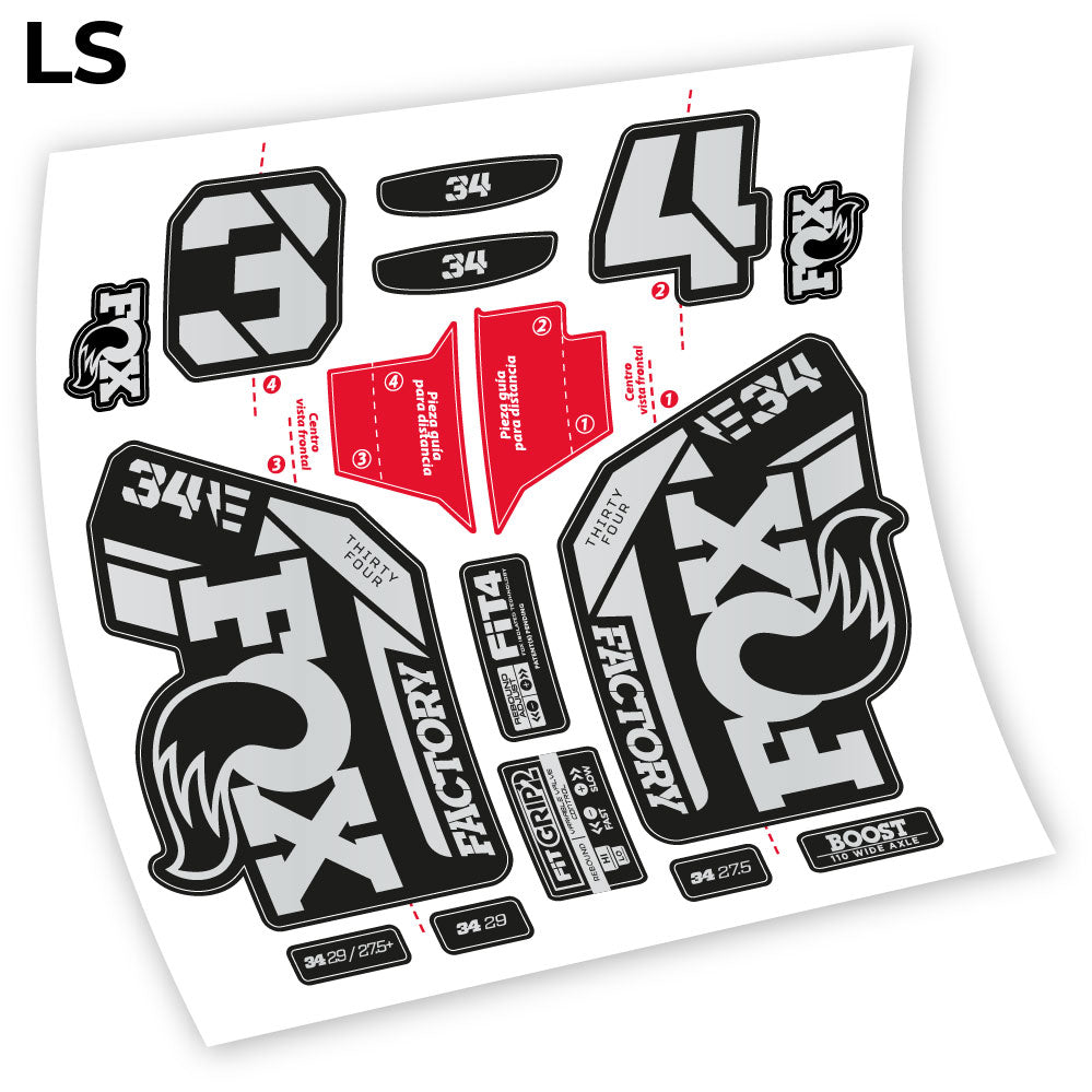 Stickers Adhesivos Fox 34 Factory E 2021 compatibles Autocollants fourche VTT