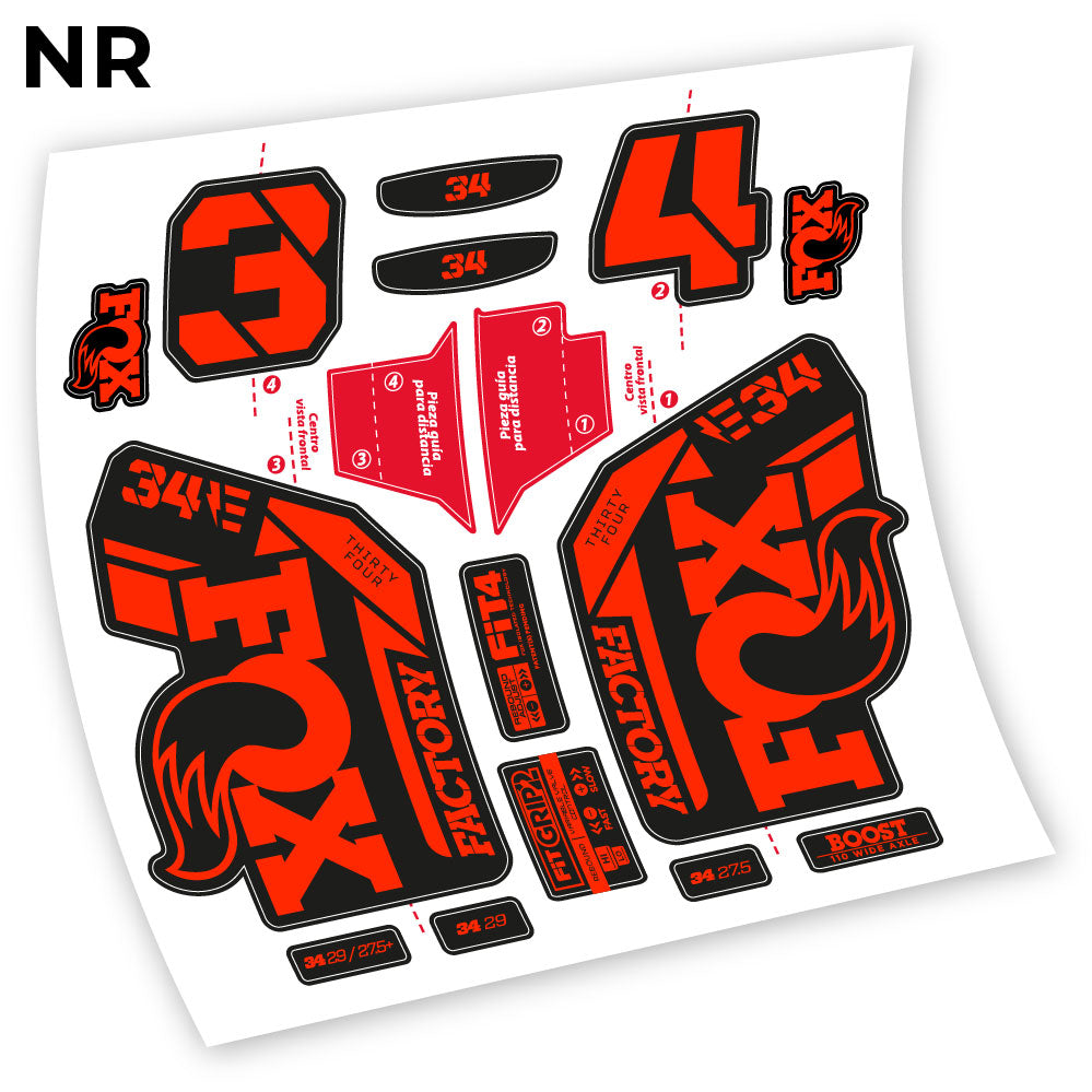 Stickers Adhesivos Fox 34 Factory E 2021 compatibles Autocollants fourche VTT