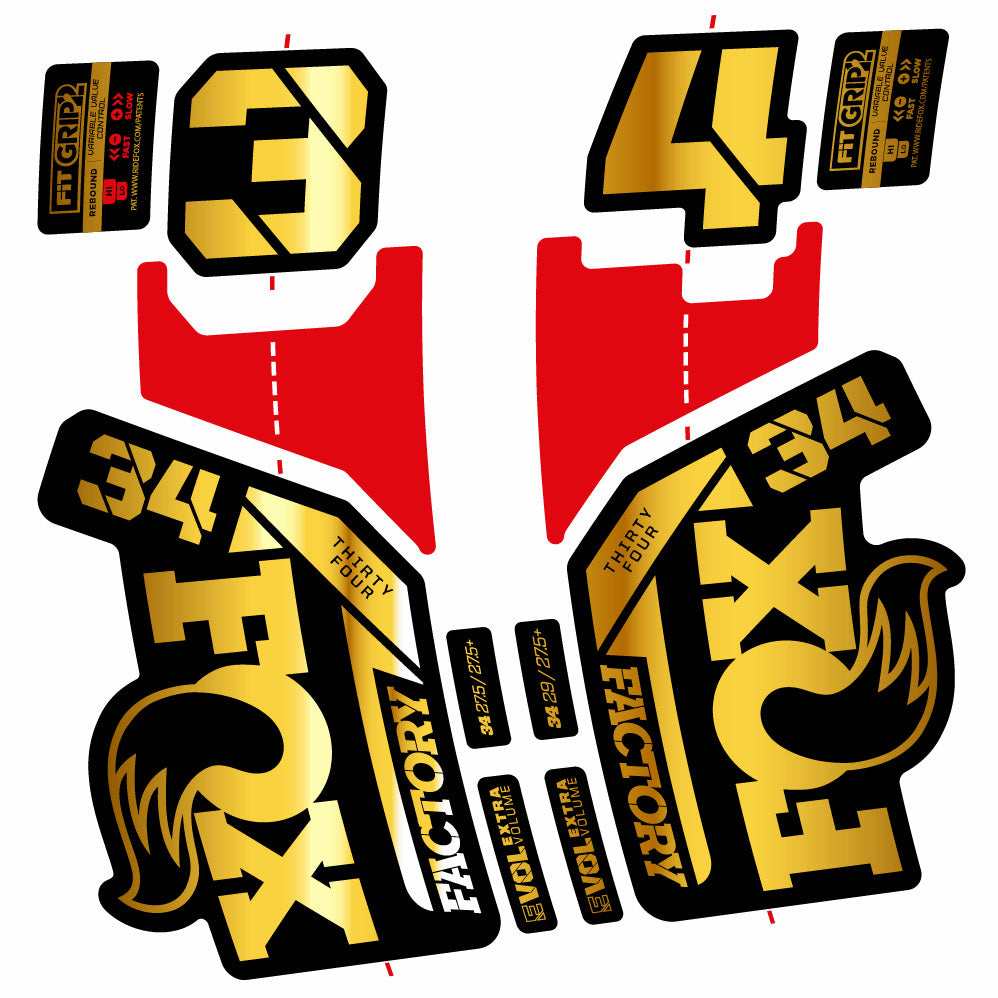 Stickers Fox 34 Factory 29” Autocollants with 2021 2025 MTB Vinyl Stickers Autocollants fourche VTT