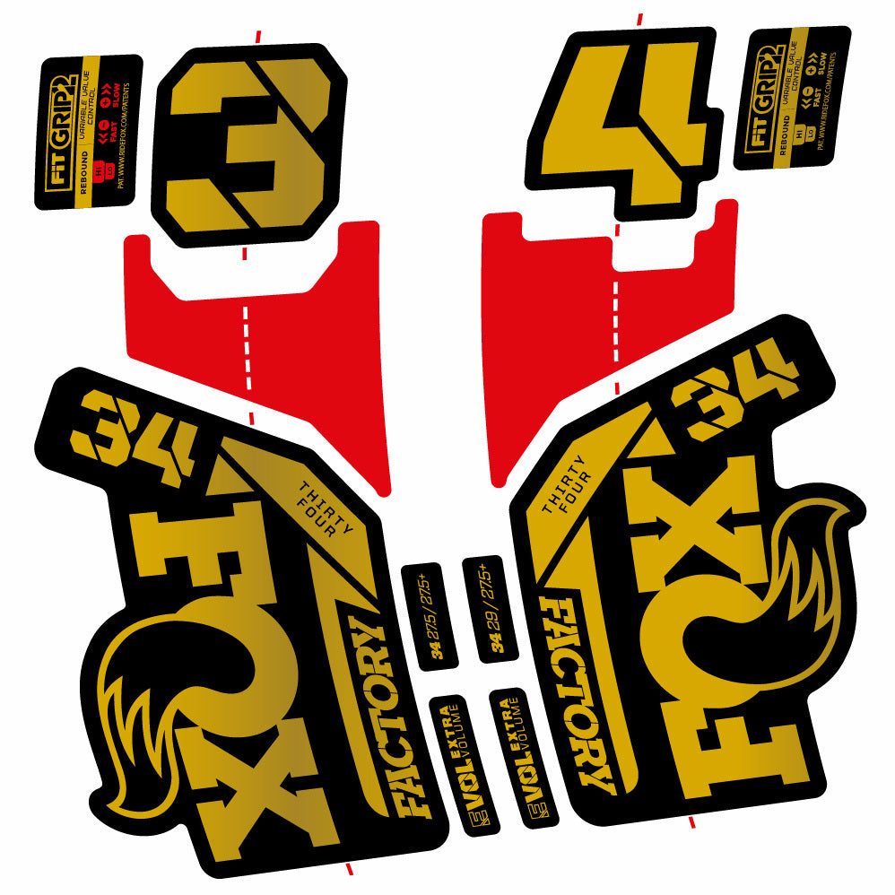 Stickers Fox 34 Factory 29” Autocollants with 2021 2025 MTB Vinyl Stickers Autocollants fourche VTT