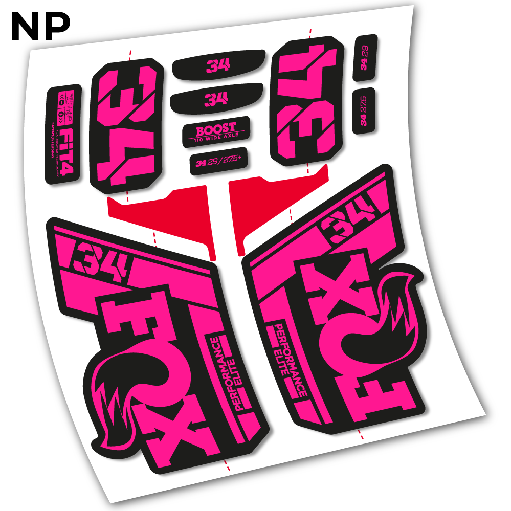 Stickers Fox 34 Performance Elite 2021 compatibles Autocollants fourche VTT