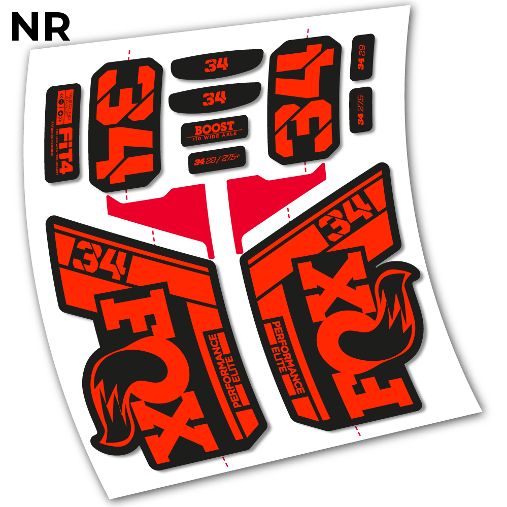 Stickers Fox 34 Performance Elite 2021 compatibles Autocollants fourche VTT