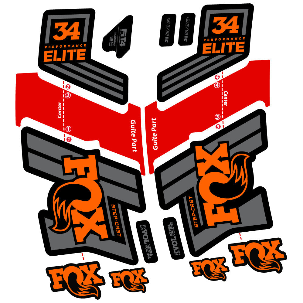 Stickers Fox 34 Performance Elite 201920 compatibles Autocollants fourche VTT 20"