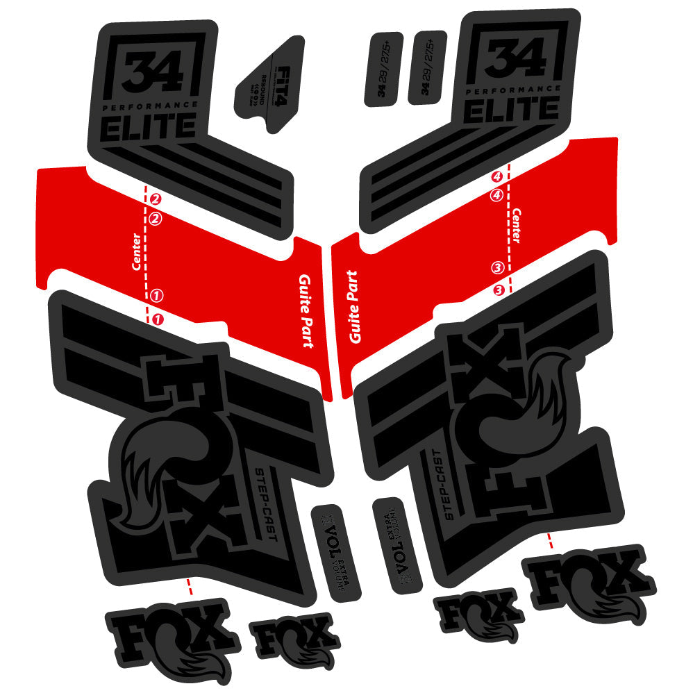 Stickers Fox 34 Performance Elite 201920 compatibles Autocollants fourche VTT 20"