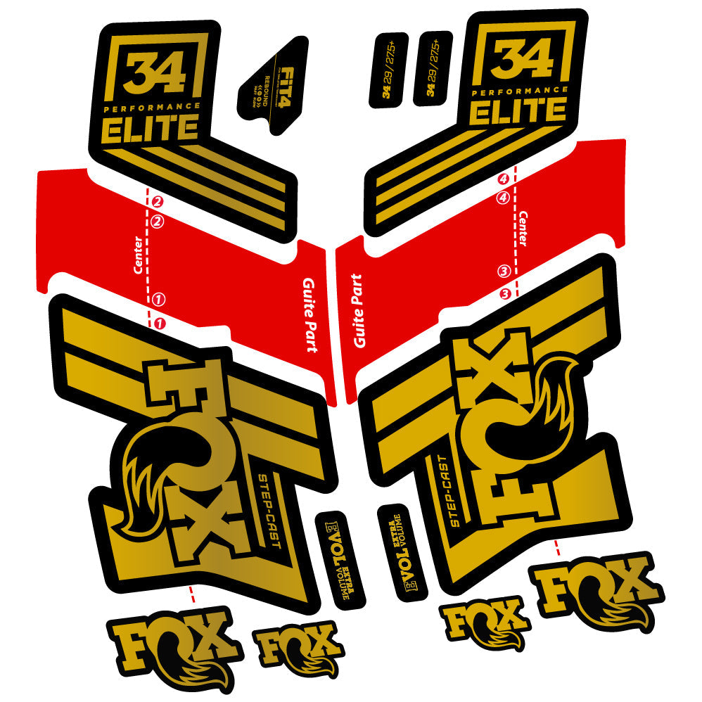 Stickers Fox 34 Performance Elite 201920 compatibles Autocollants fourche VTT 20"