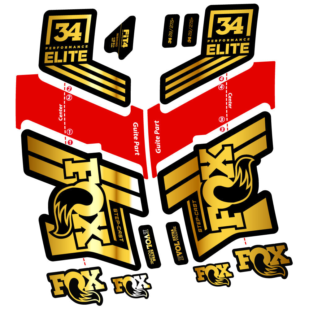 Stickers Fox 34 Performance Elite 201920 compatibles Autocollants fourche VTT 20"