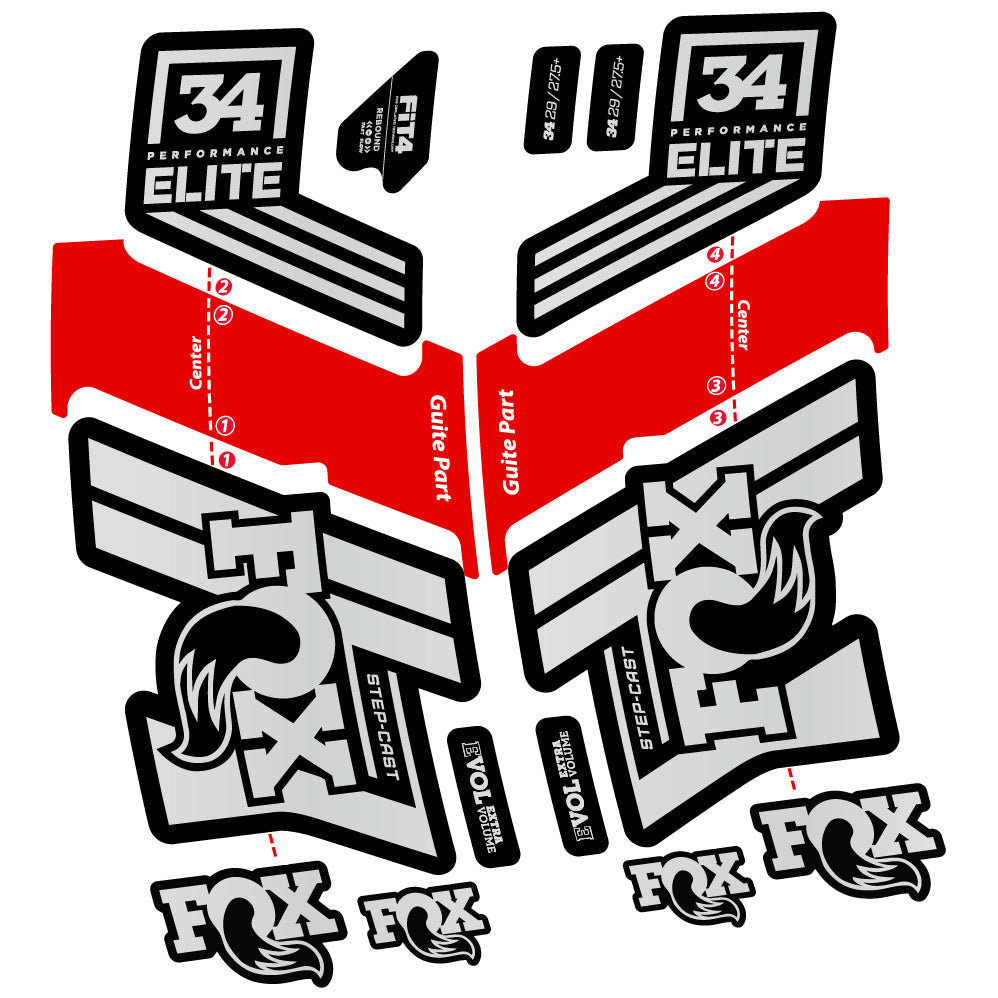 Stickers Fox 34 Performance Elite 201920 compatibles Autocollants fourche VTT 20"