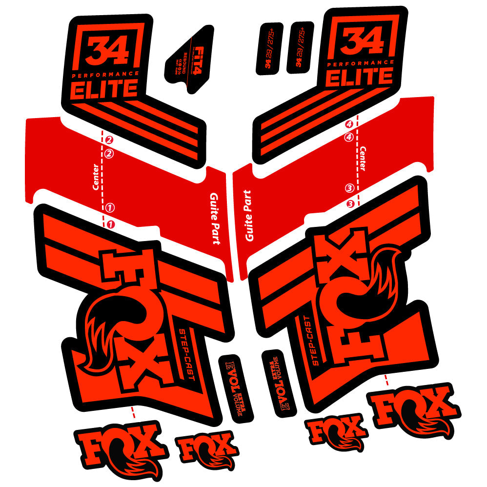Stickers Fox 34 Performance Elite 201920 compatibles Autocollants fourche VTT 20"
