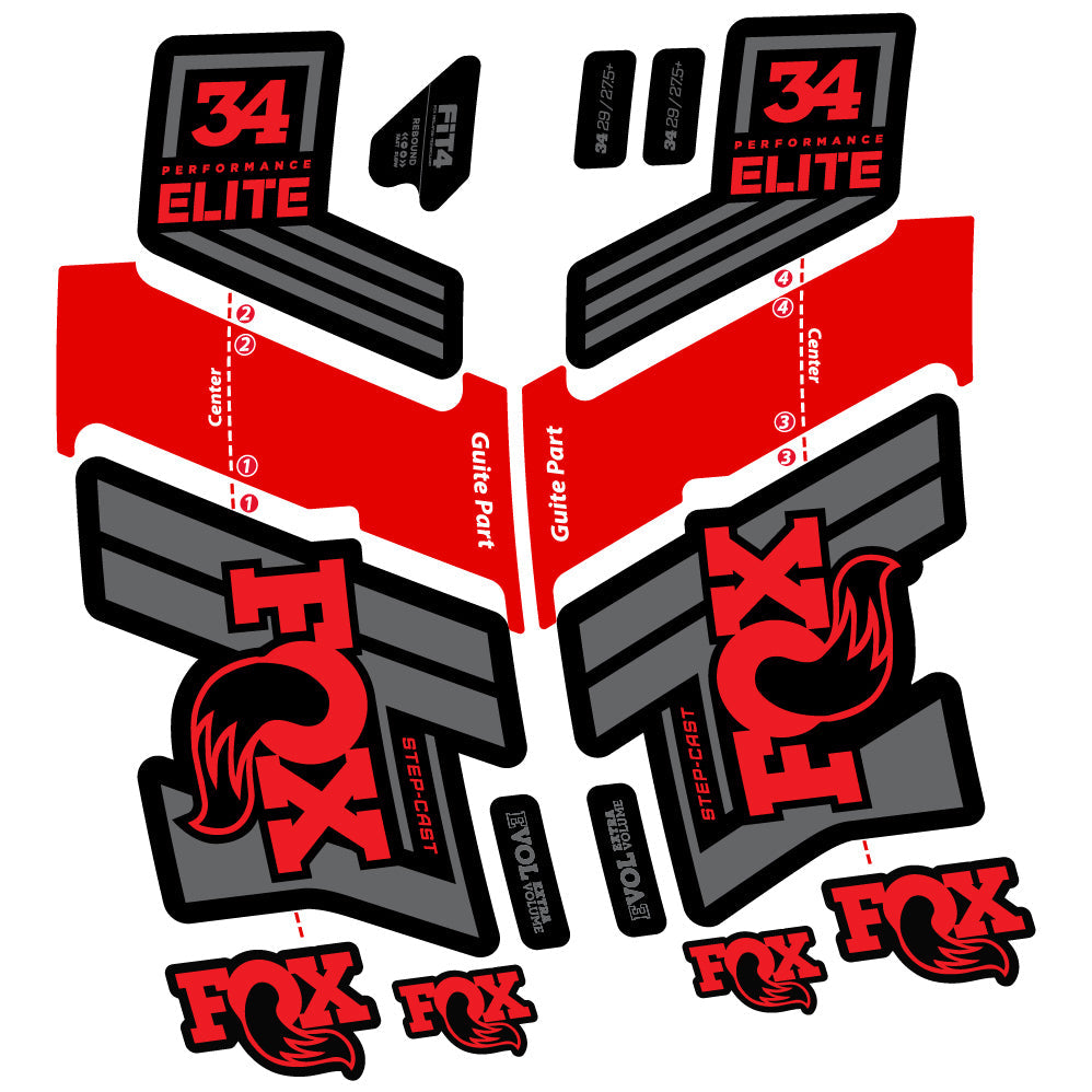 Stickers Fox 34 Performance Elite 201920 compatibles Autocollants fourche VTT 20"