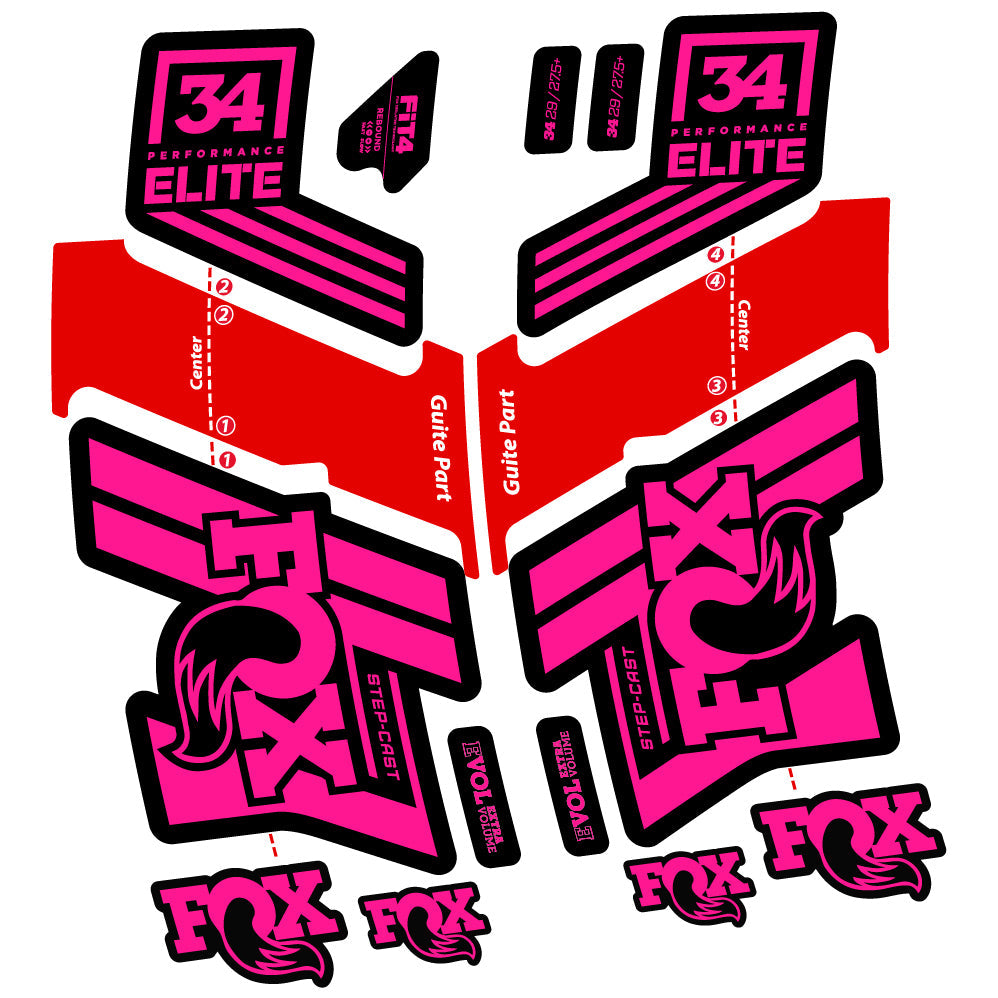Stickers Fox 34 Performance Elite 201920 compatibles Autocollants fourche VTT 20"