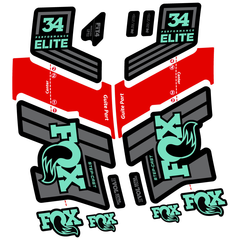 Stickers Fox 34 Performance Elite 201920 compatibles Autocollants fourche VTT 20"