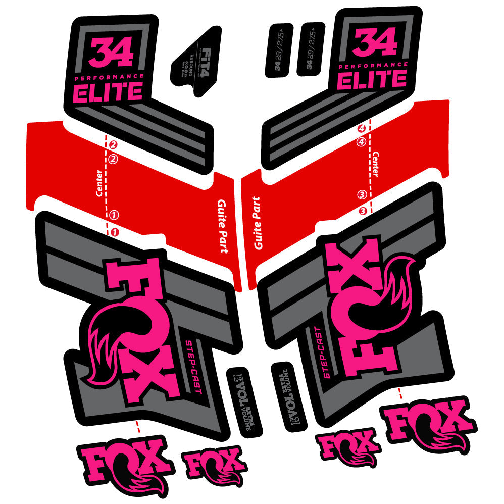 Stickers Fox 34 Performance Elite 201920 compatibles Autocollants fourche VTT 20"